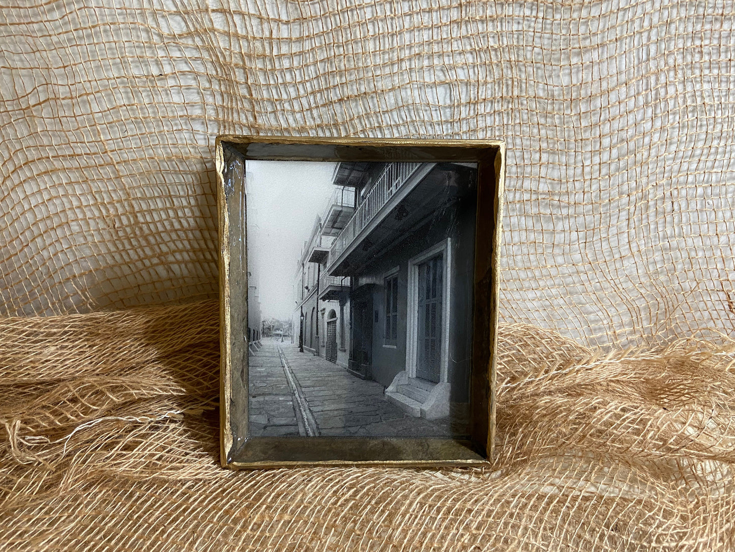 Vintage slate tray with photo applied to the base. Entire piece is sealed with high gloss epoxy for an amazing finish! Must see to believe!