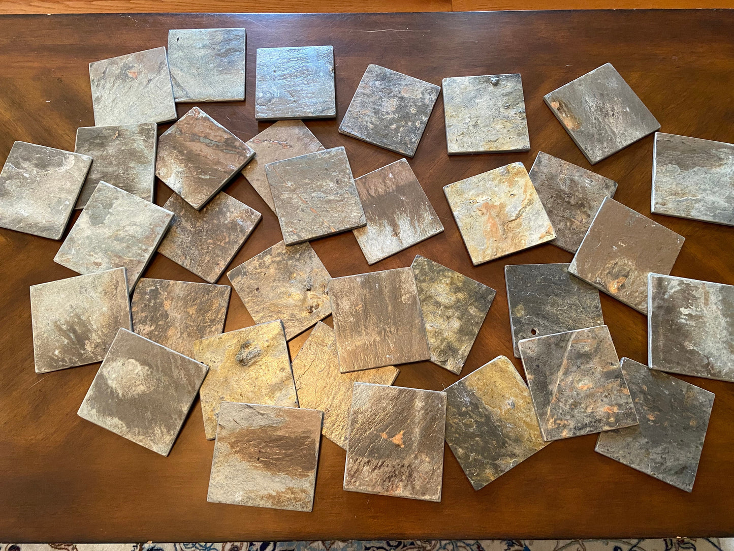 Vintage slate coasters