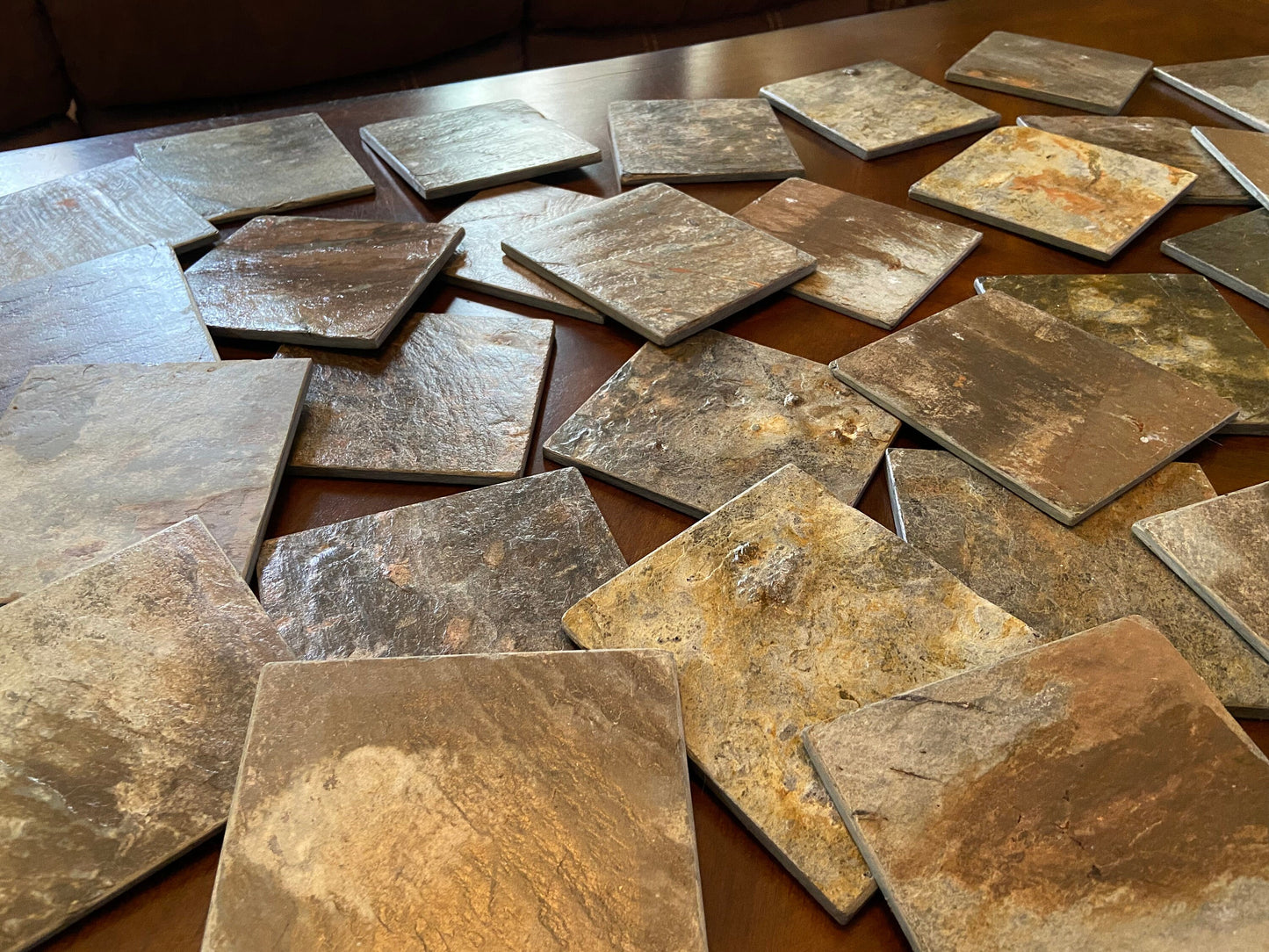 Vintage slate coasters