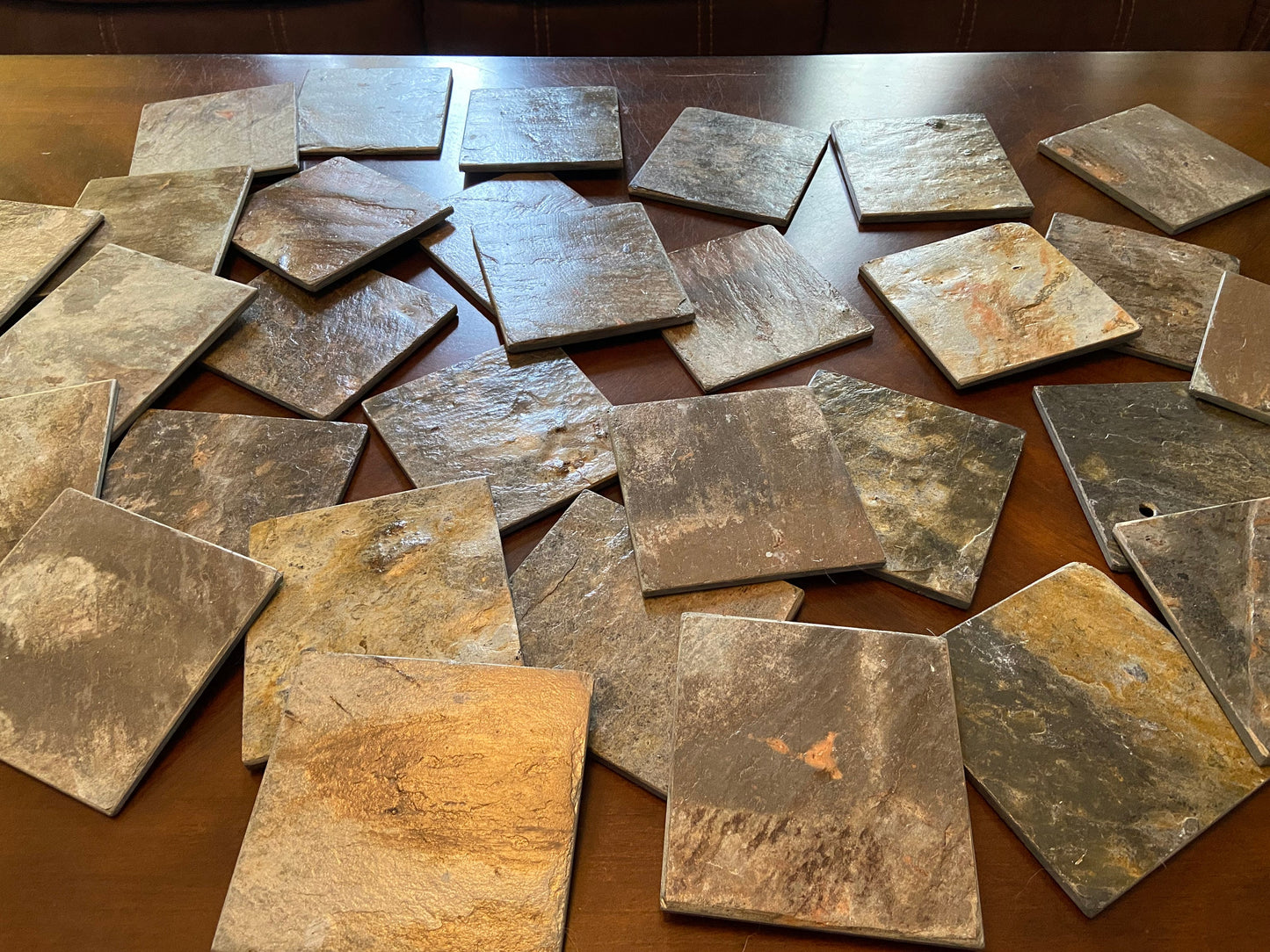 Vintage slate coasters