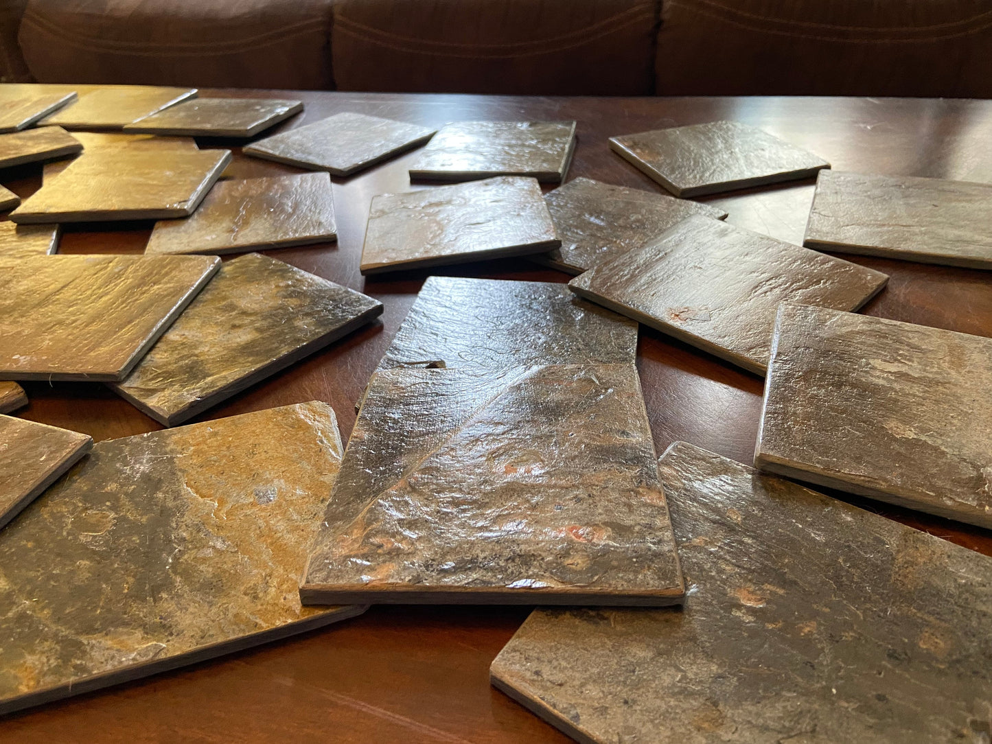 Vintage slate coasters